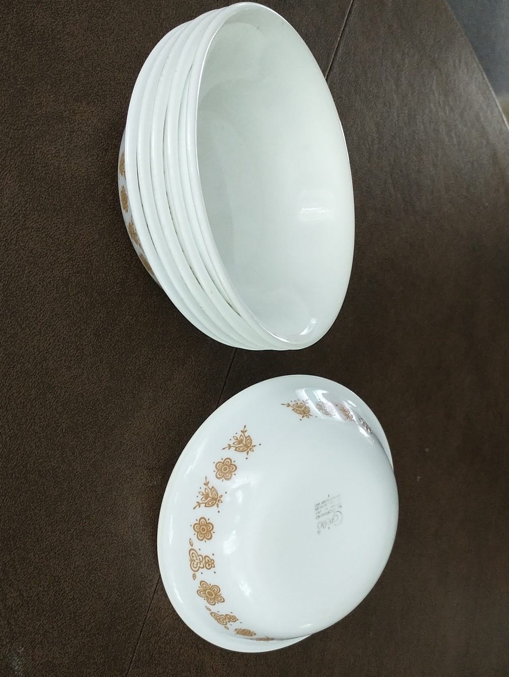 Corelle "Butterfly Gold" Small Serving Bowls - Set of 6 Vintage - Picture 2 of 6